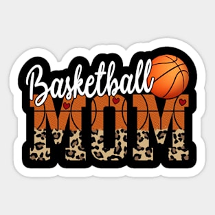 Basketball Mom - Mother's Day Gift - Leopard Print Sticker